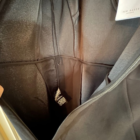 Ted Baker Janvier London Rhinestone Mesh Neck Black Jumpsuit Formal Party NWT - Picture 13 of 16